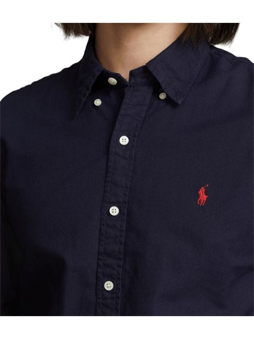 Camicia da uomo in cotone oxford, colore navy POLO RALPH LAUREN | 710723610003